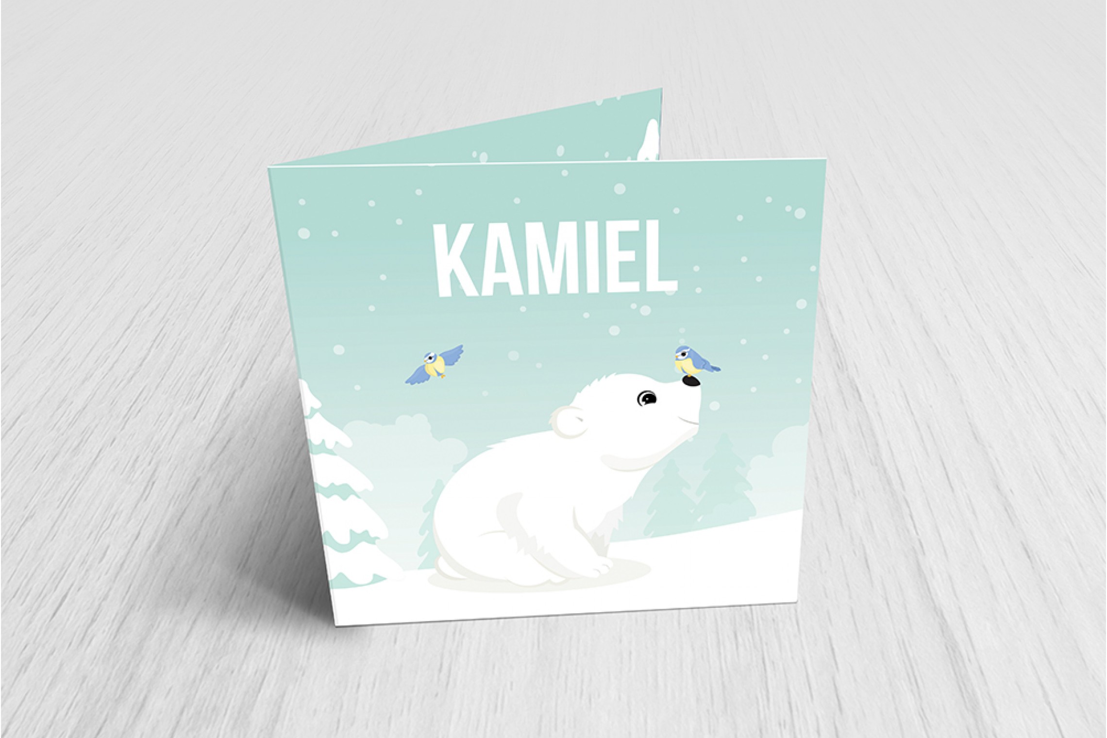 Ijsbeertje in de sneeuw